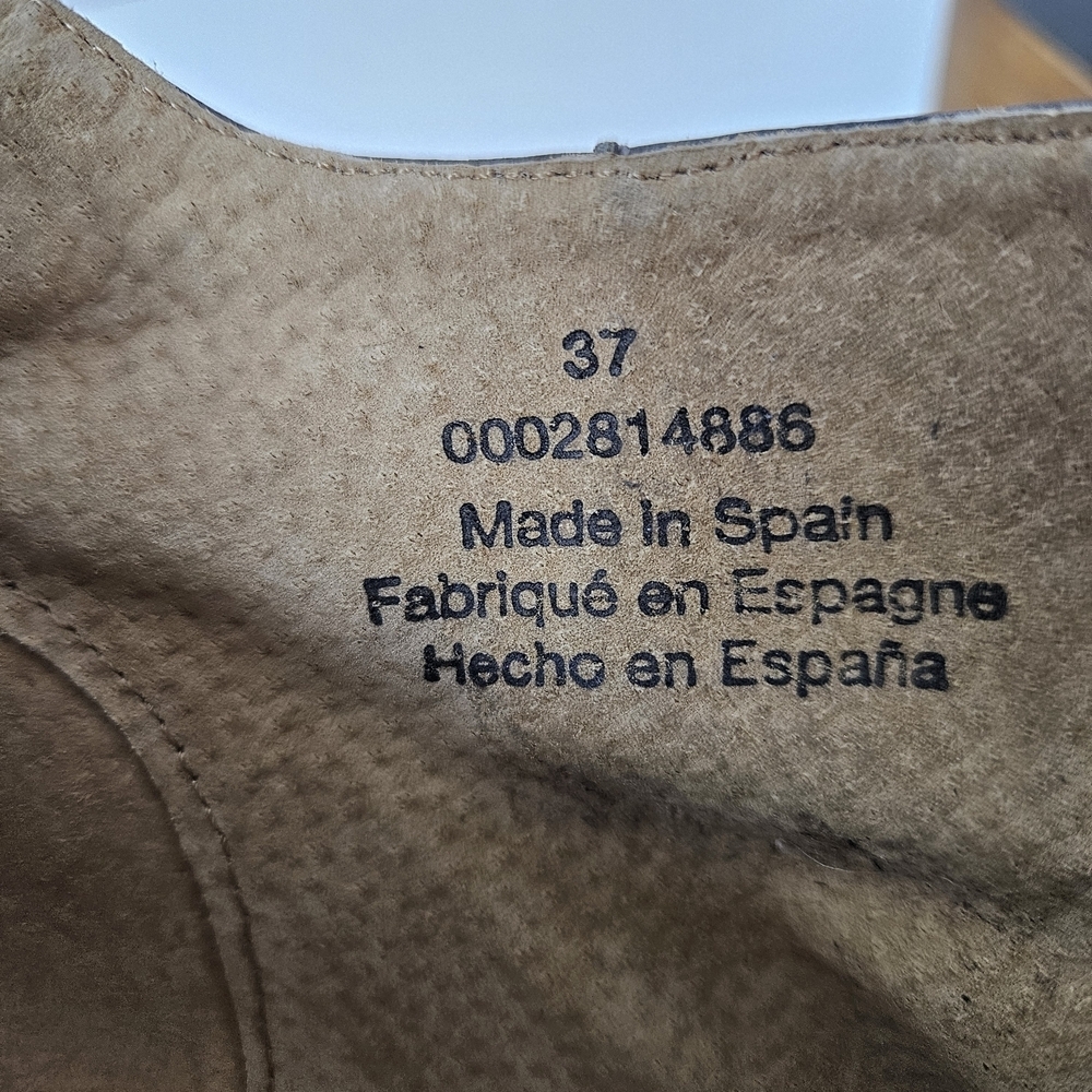 Free People Suri Clog Leather With Chunky Wooden Platform Made In Spain 37 - Picture 9 of 12
